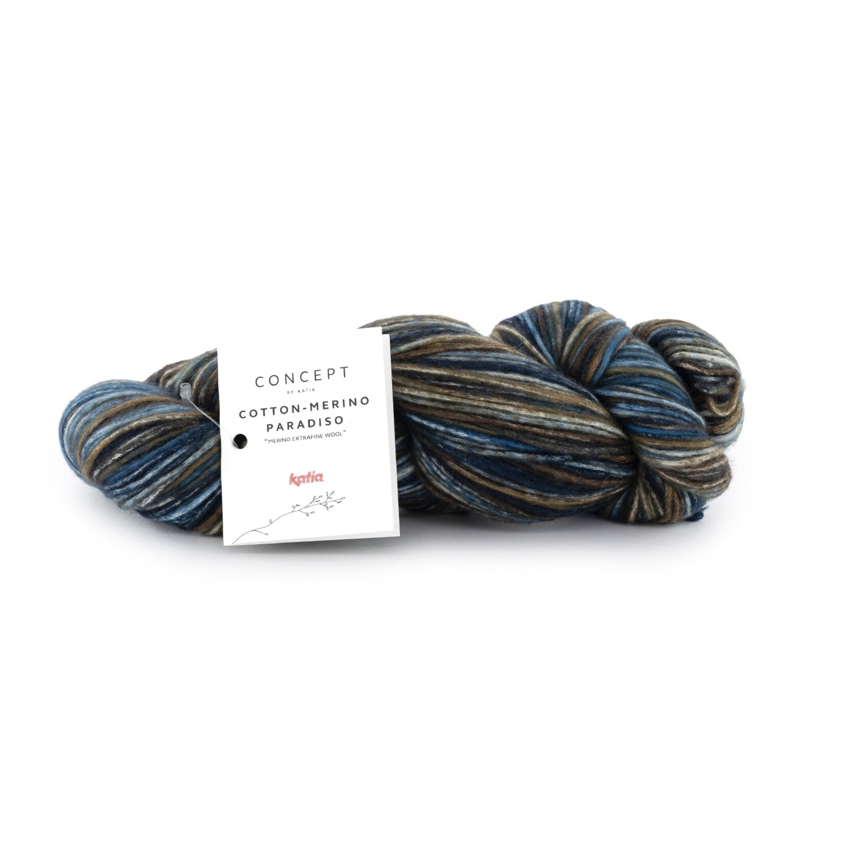 Katia Cotton Merino Paradiso 304 Blauw-Bruin
