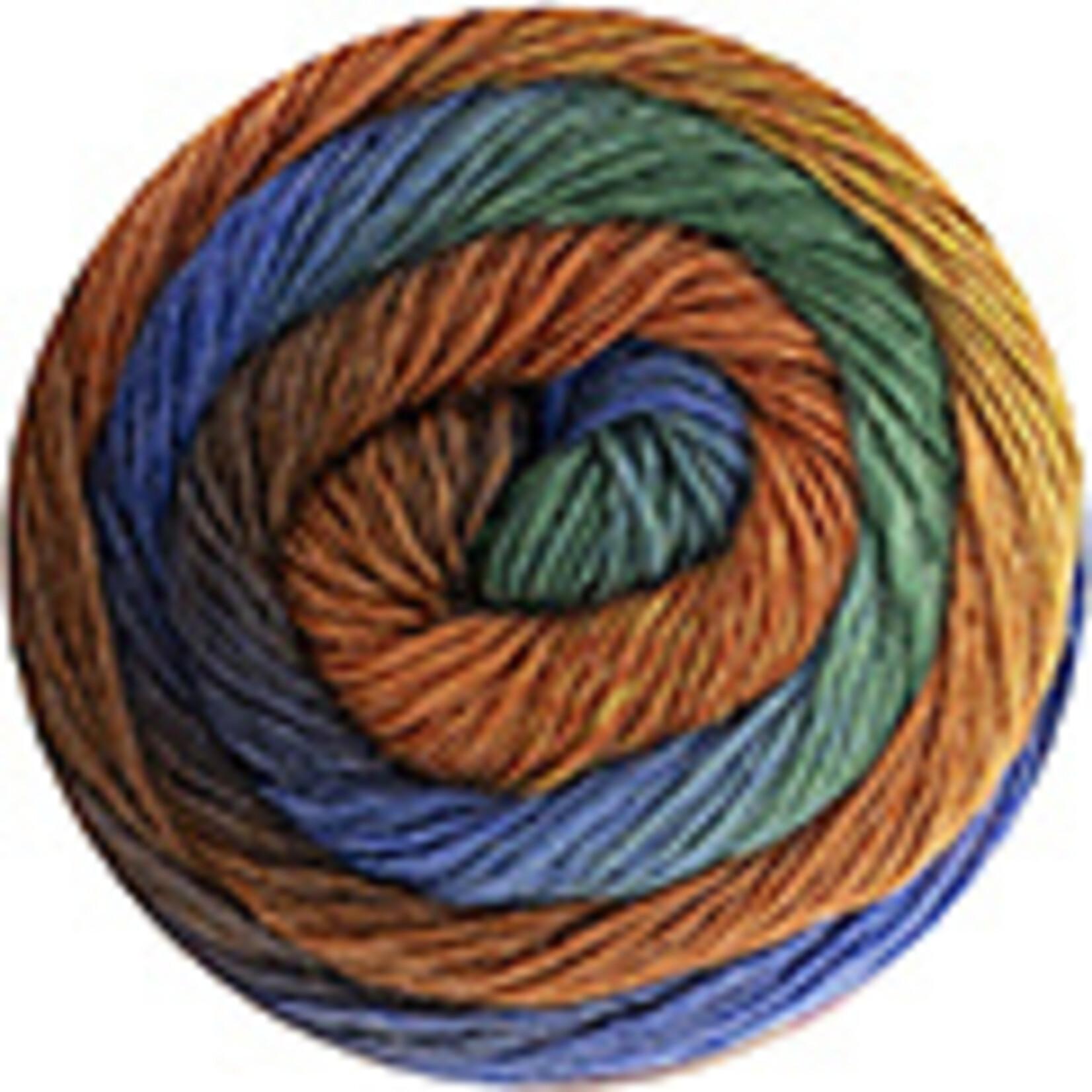 Katia Silky Lace Rainbow 300 Blauw-Roest-Oker