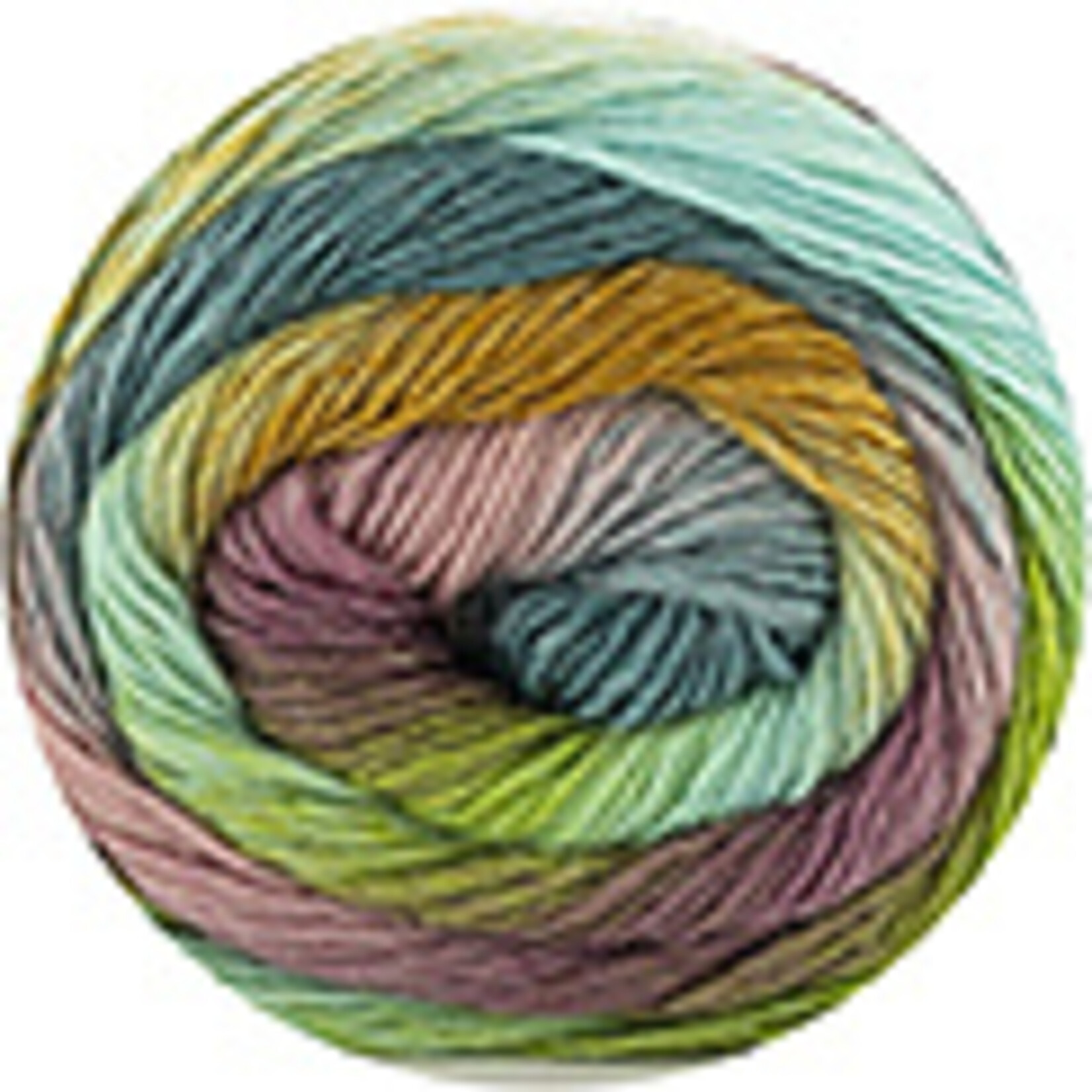 Katia Silky Lace Rainbow 305 Waterblauw-Pistache-Roze
