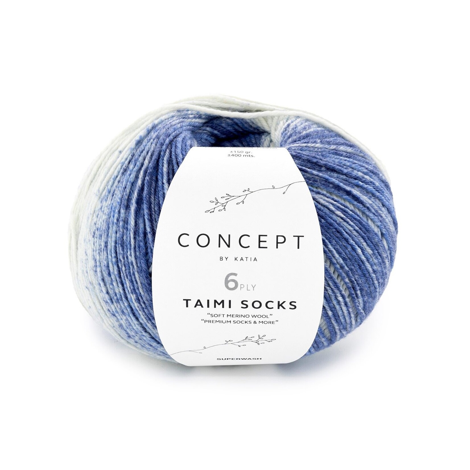 Katia Taimi Socks 6-draads102 - Blauw