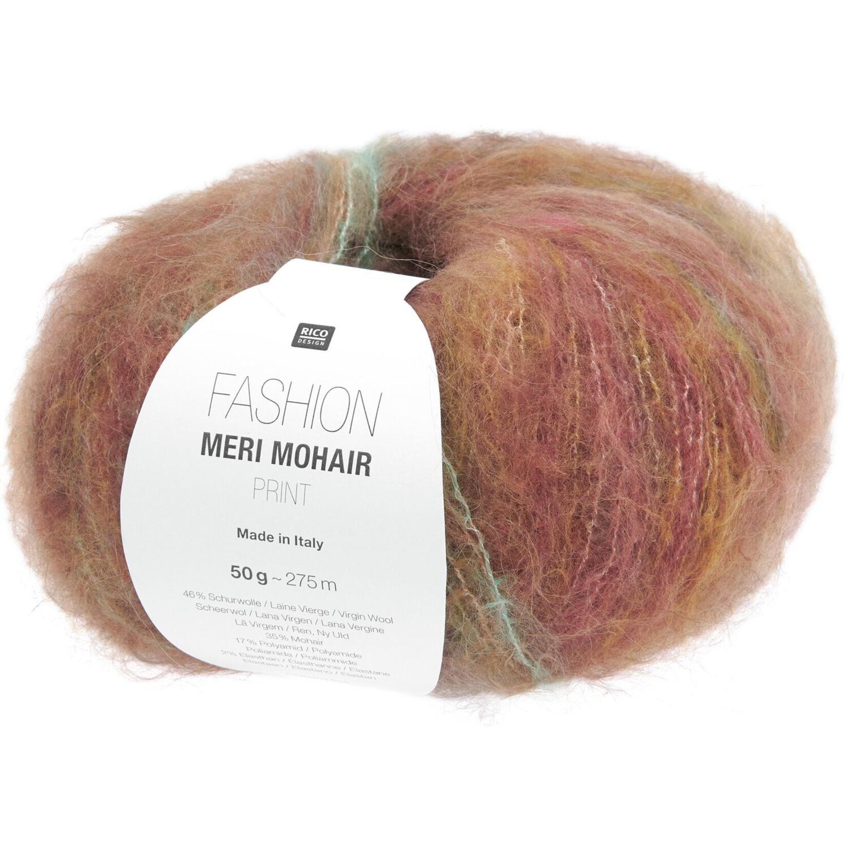 Rico Meri Mohair Print 2 Dark Peaches