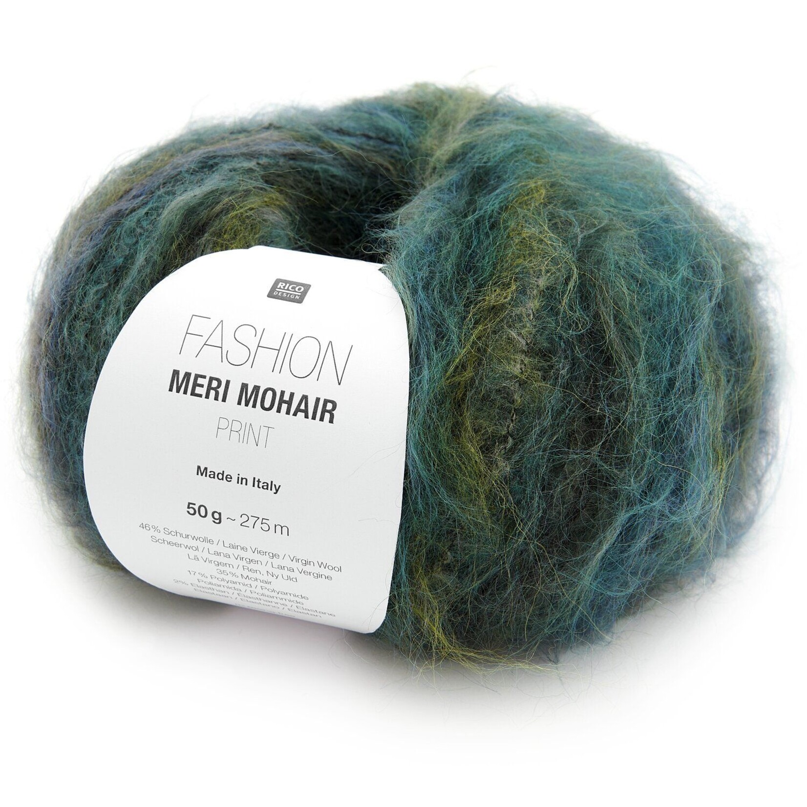 Rico Meri Mohair Print 4 Deep Sea
