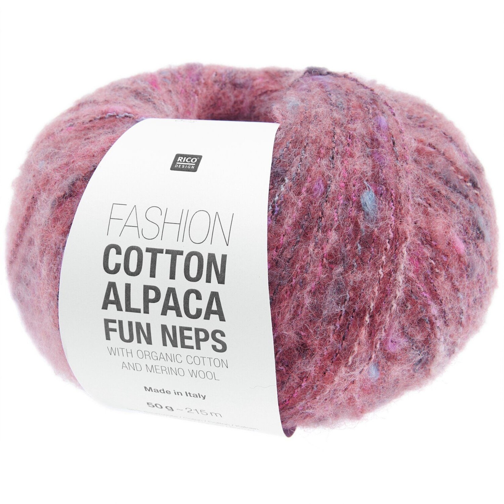 Rico Cotton Alpaca Fun Neps 3 Berry