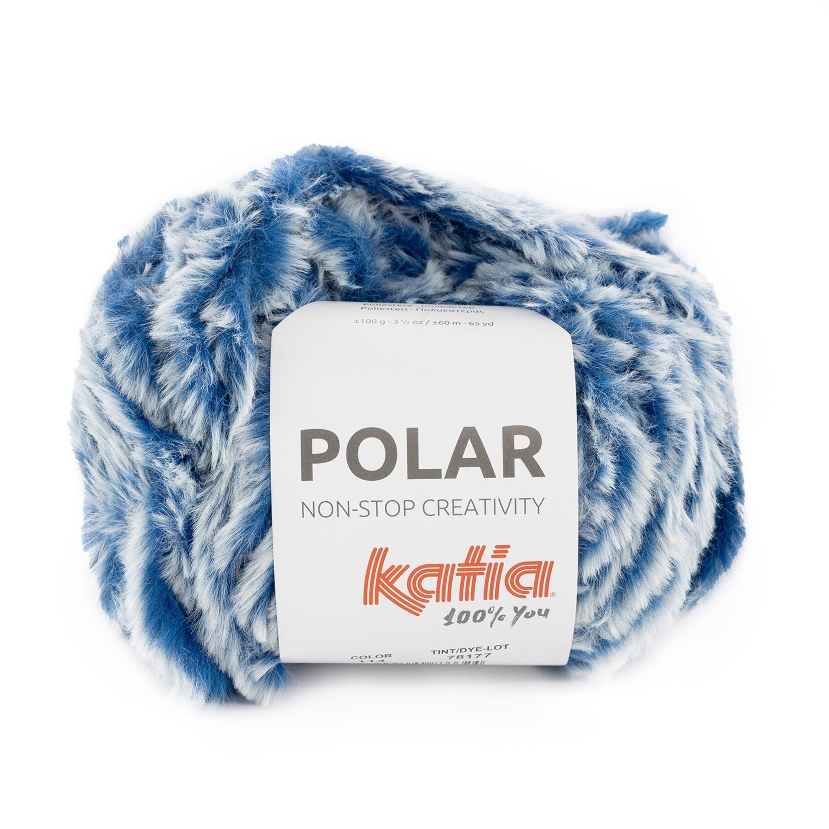 Katia Polar 114 Wit-Perzisch blauw