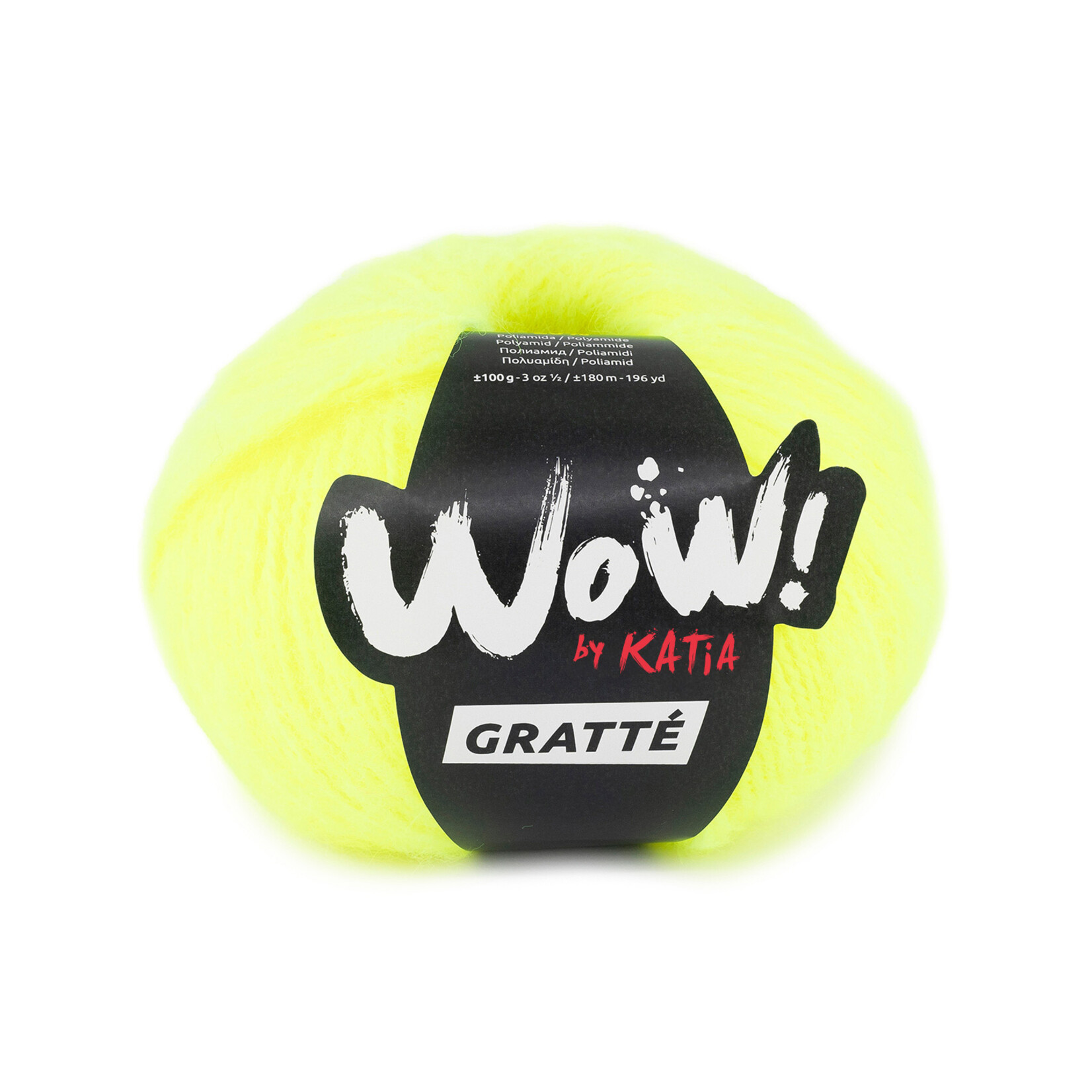 Katia WOW Gratté 200 - Fluorescerend geel