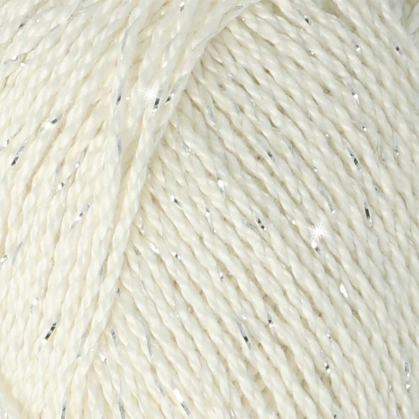 Scheepjes Catona Shine 105-S Bridal White - Silver