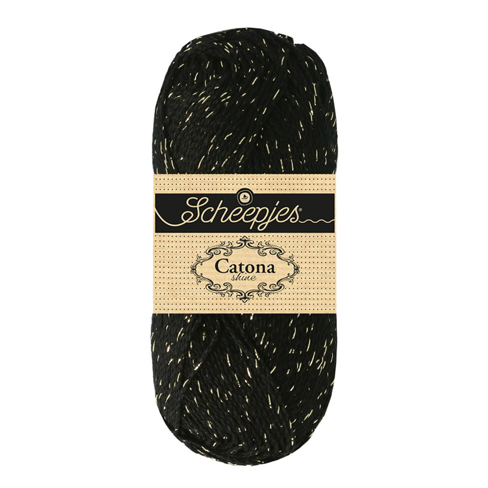 Scheepjes Catona Shine 110-G Jet Black - Gold