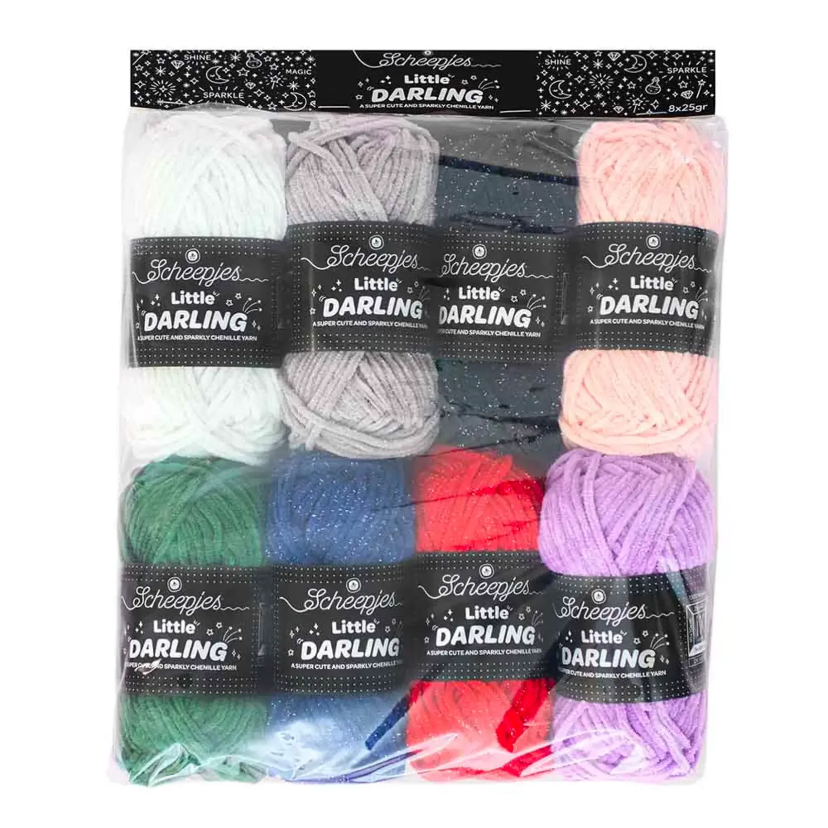 Scheepjes Little Darling Sparkle colour pack 8x25g