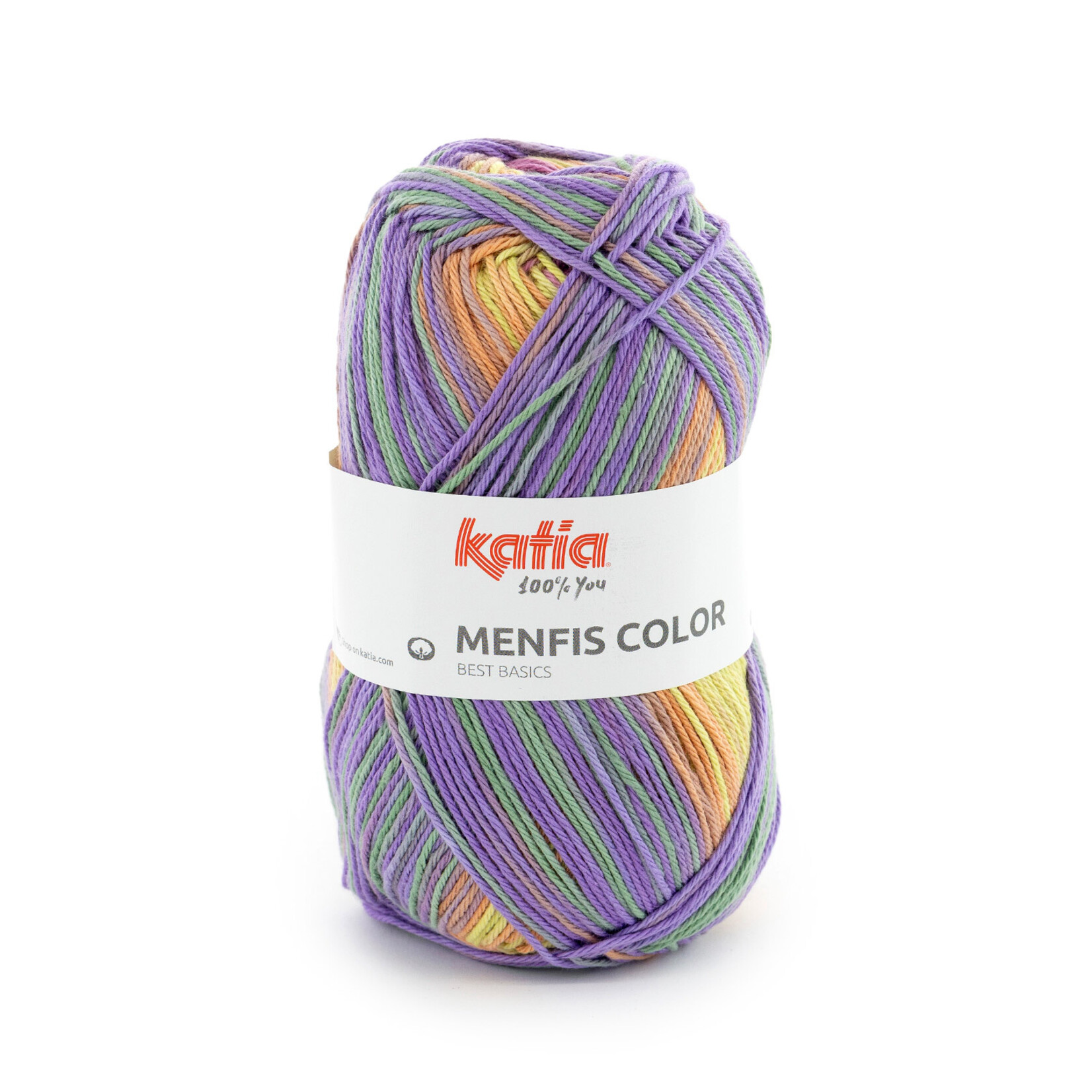 Katia Menfis Color 127 Groen-Lila-Oranje-Geel