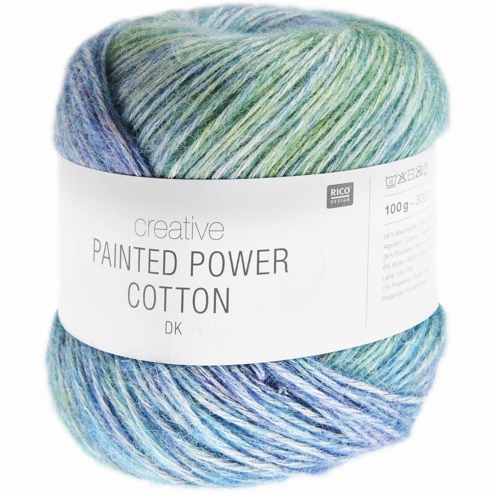Rico Painted Power Cotton 11 Aqua Shades