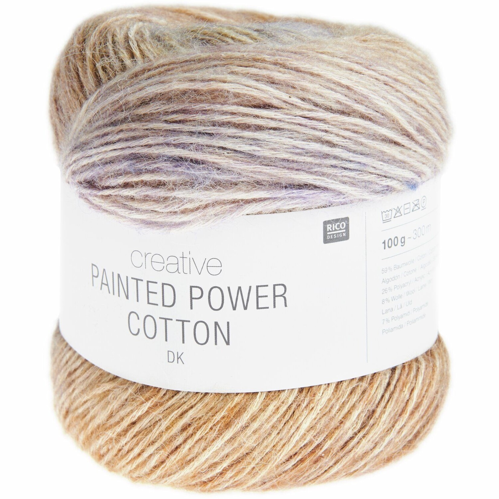 Rico Painted Power Cotton 12 Beach Pebbles