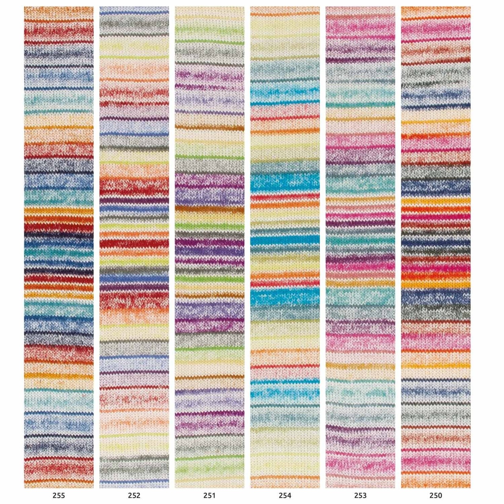 Katia Fair Cotton Arlequino 251 Oker-Groen-Paars