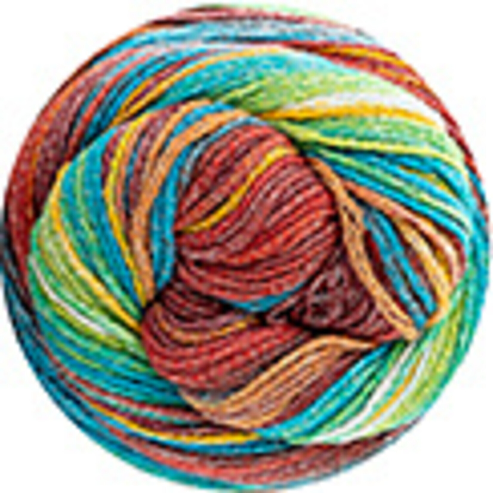 Katia Fair Cotton Stretch 104 Groen-Rood-Blauw-Geel