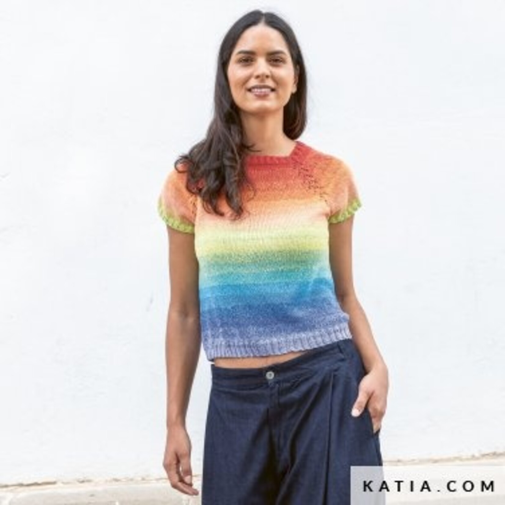 Katia Pop-up Cotton 302 - Kauwgom roze-Lila-Geel-Groen