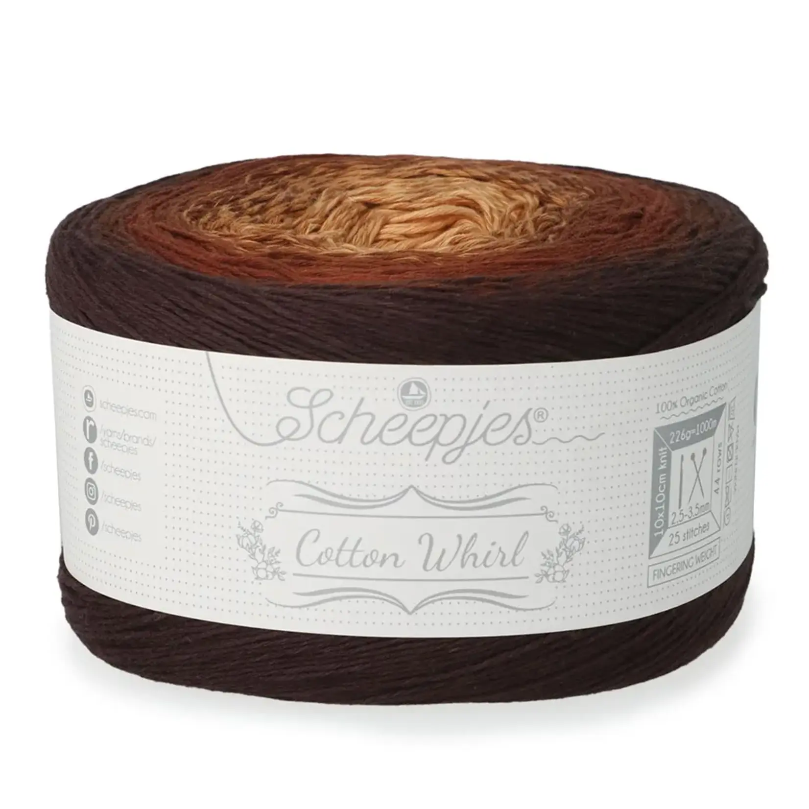 Scheepjes Cotton Whirl 740 Brown Sugar Spell