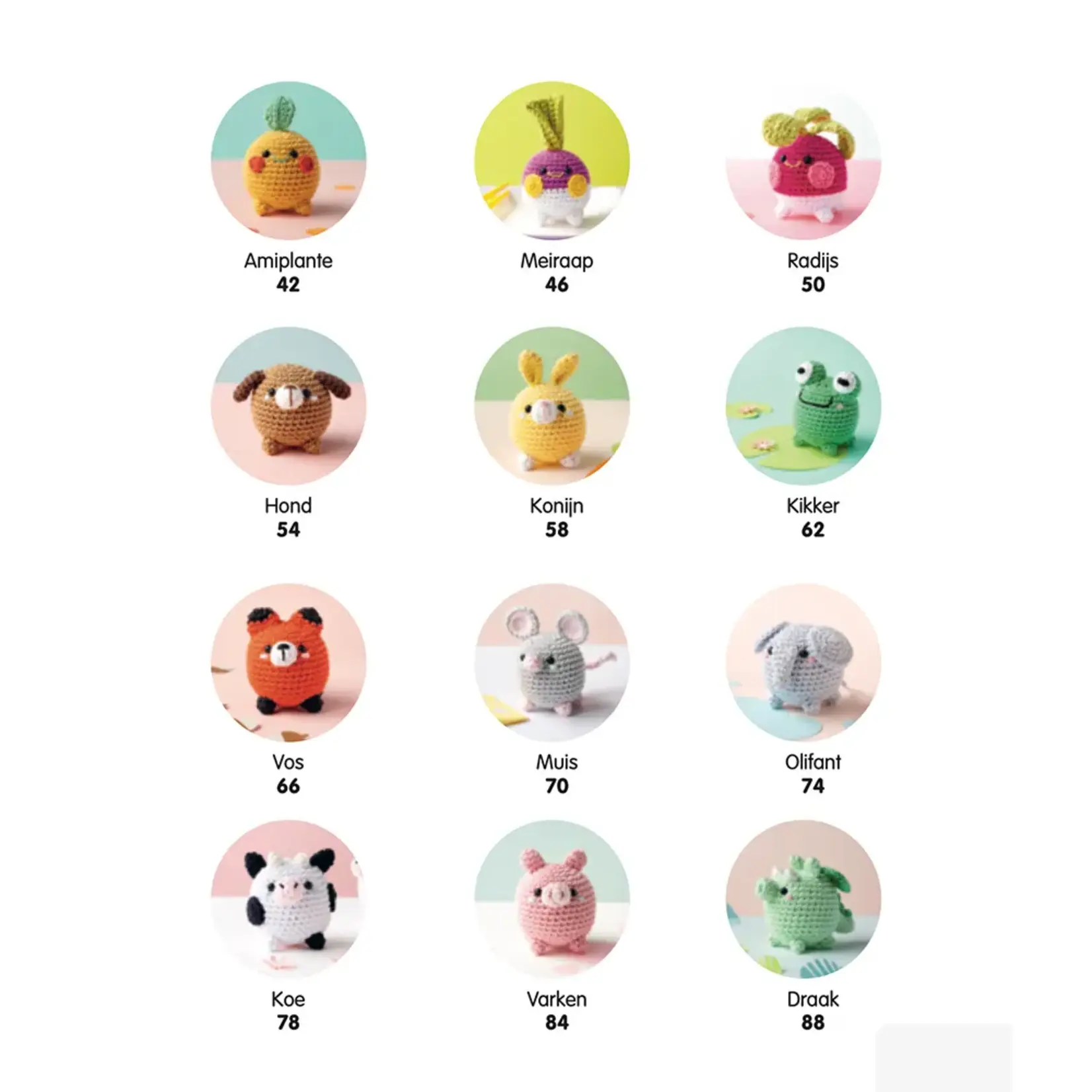 Scheepjes Haakboek Amigurumi bolletjesdieren haken