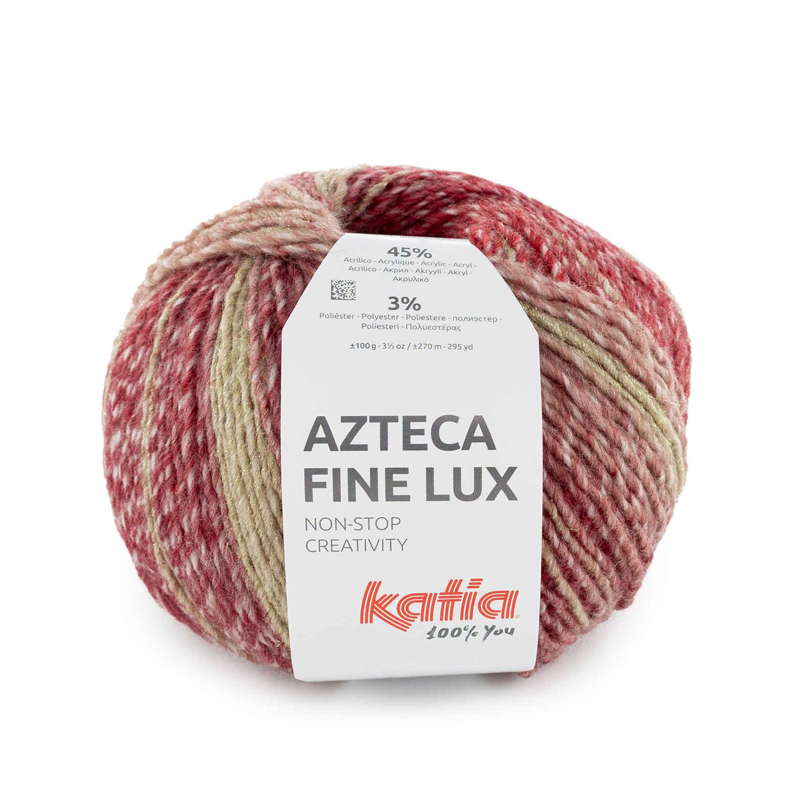 Katia Azteca Fine Lux  420 Rood-Beige