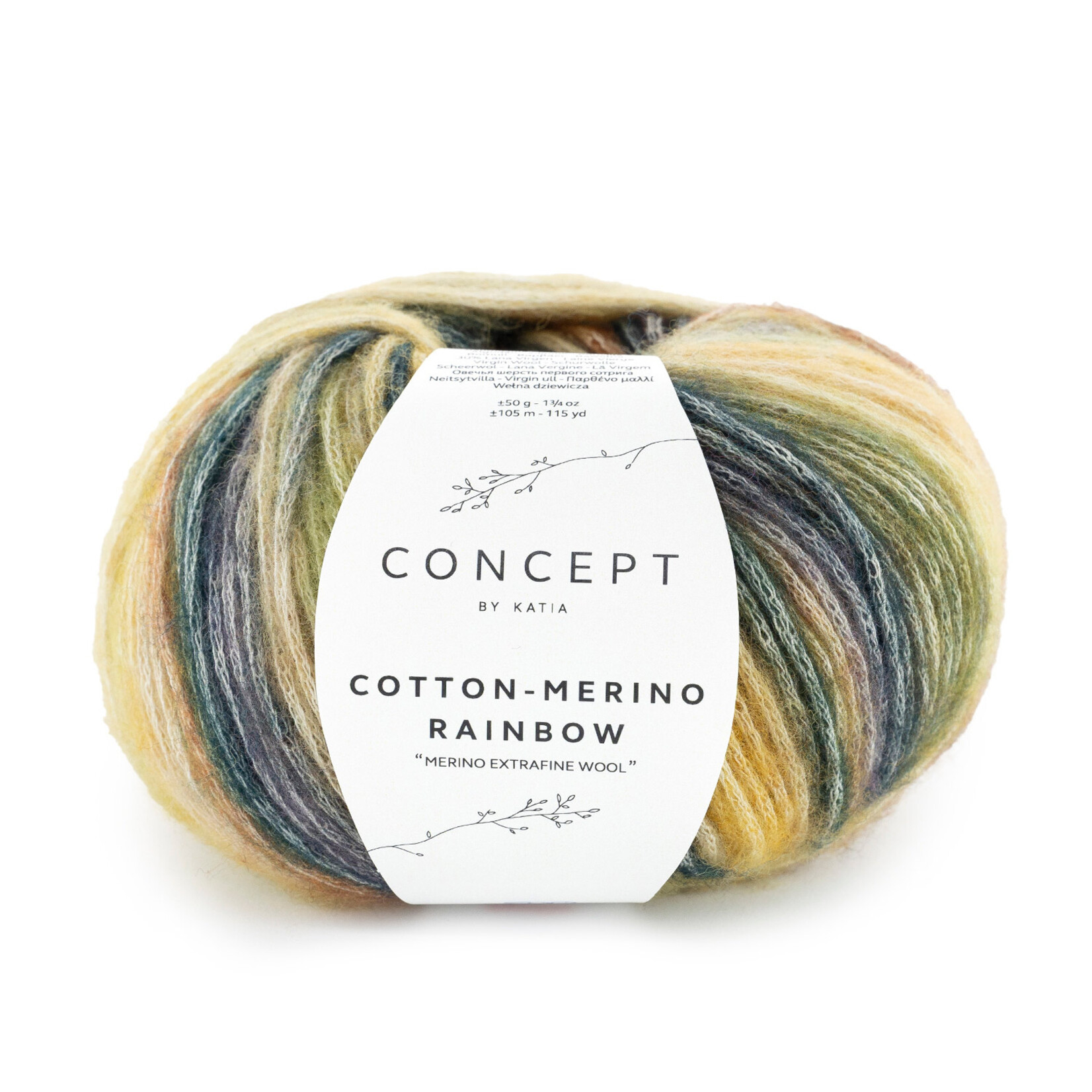 Katia Cotton-Merino Rainbow 500 - Blauw-Paars-Oker