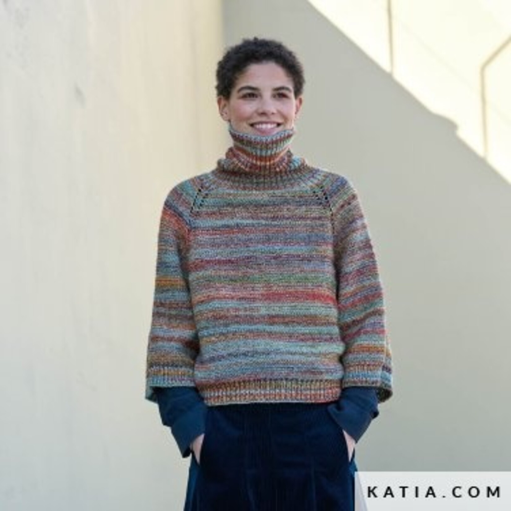 Katia Cotton-Merino Rainbow 504 Grijs-Roest-Ecru
