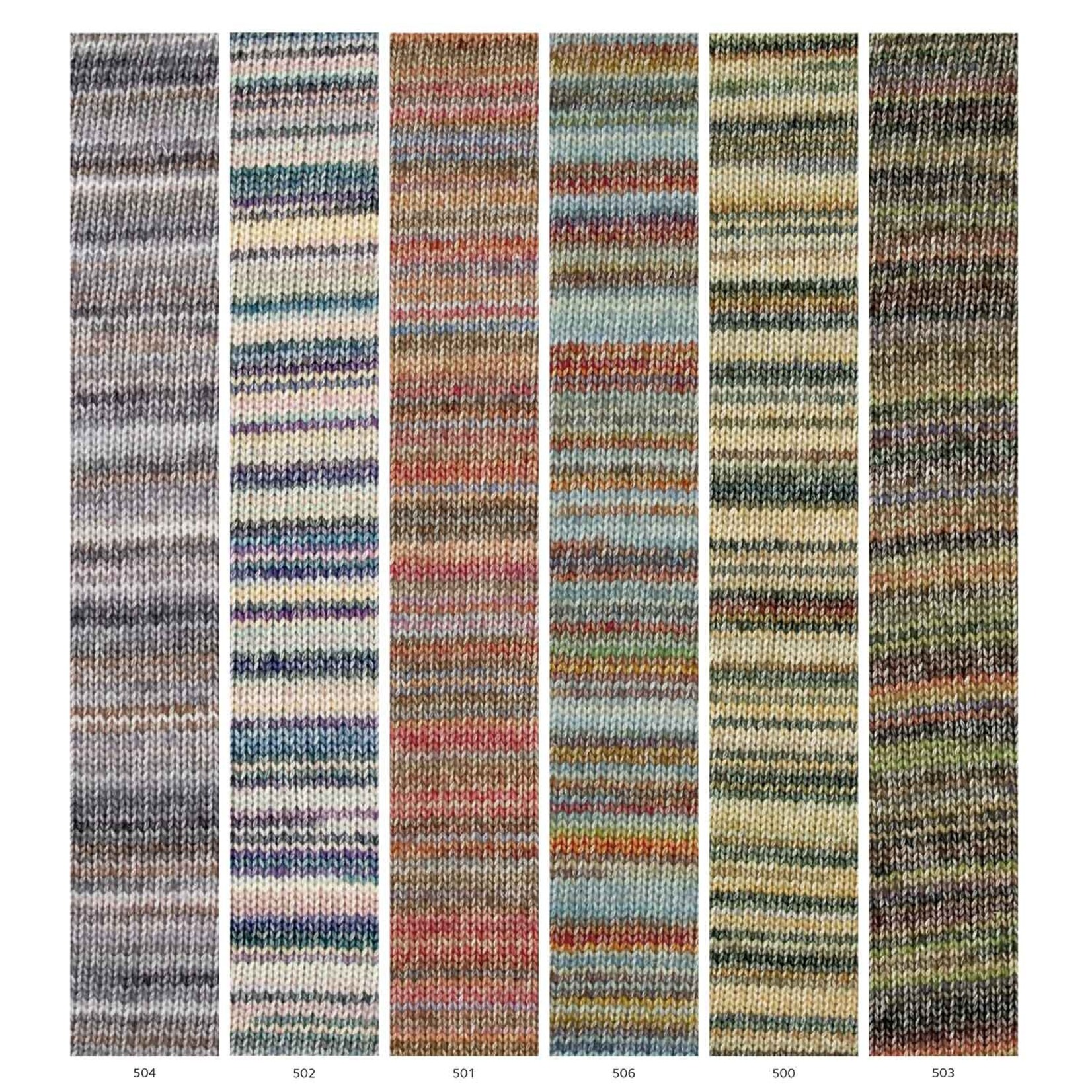 Katia Cotton-Merino Rainbow 504 Grijs-Roest-Ecru