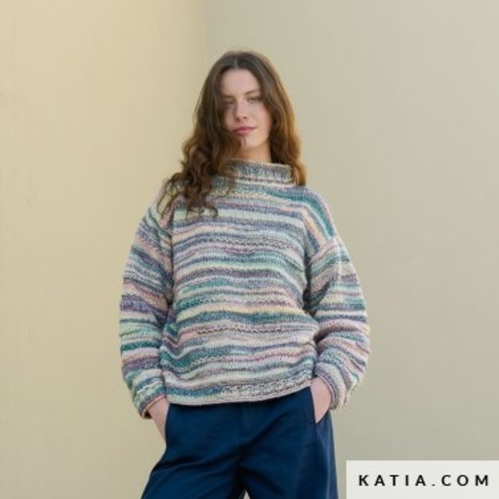 Katia Cotton-Merino Rainbow 506 - Oranje-Turquoise-Rood