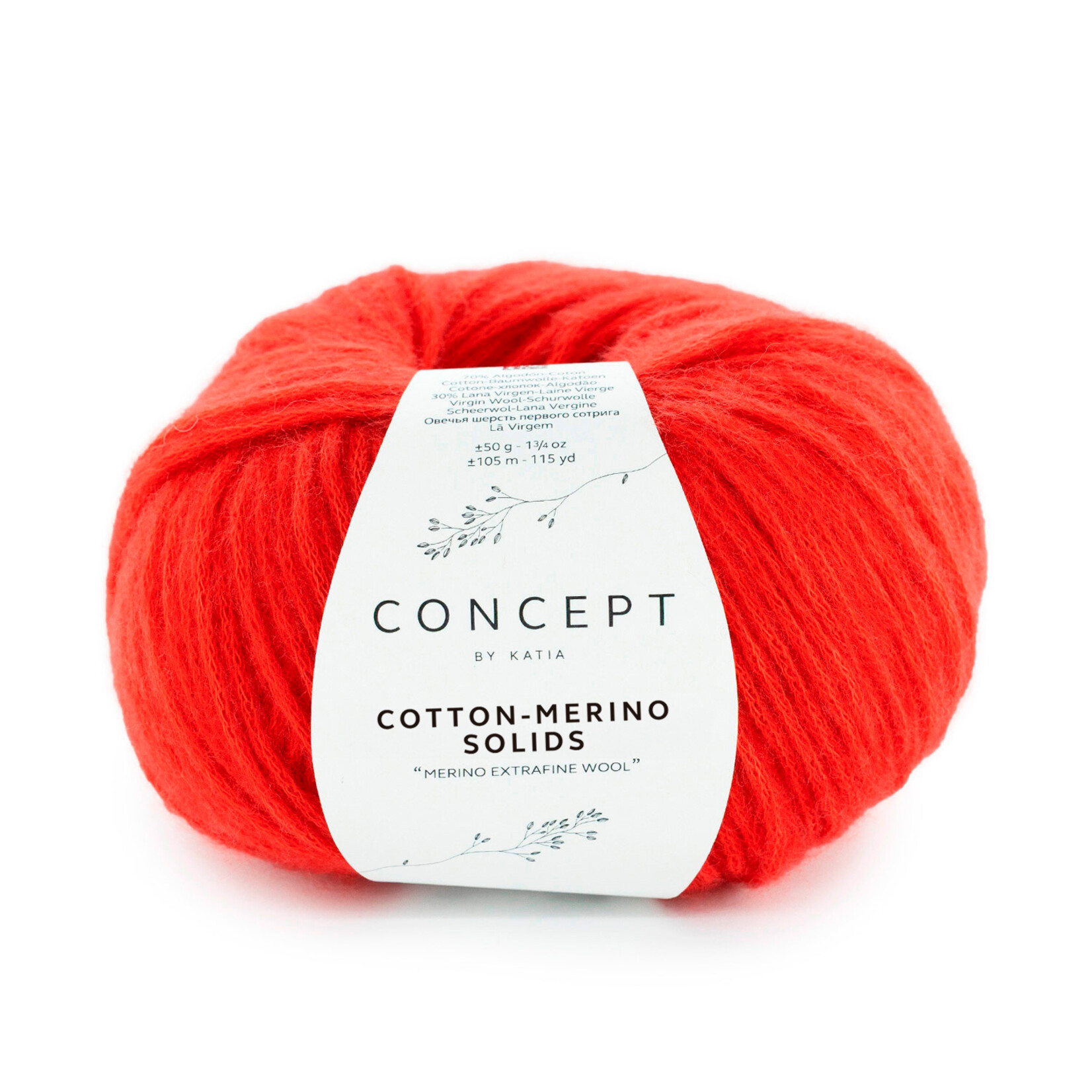 Katia Cotton-Merino Solids 64 Rood