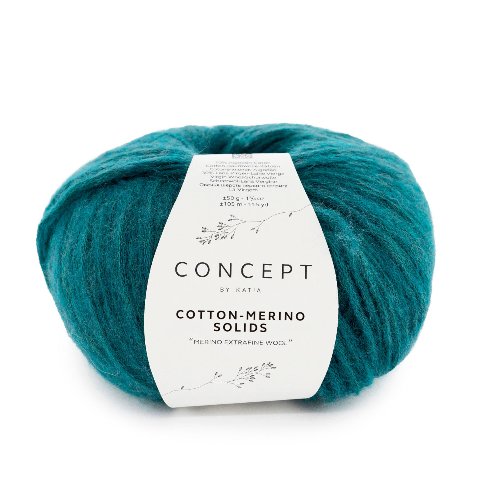 Katia Cotton-Merino Solids 68 Petrol