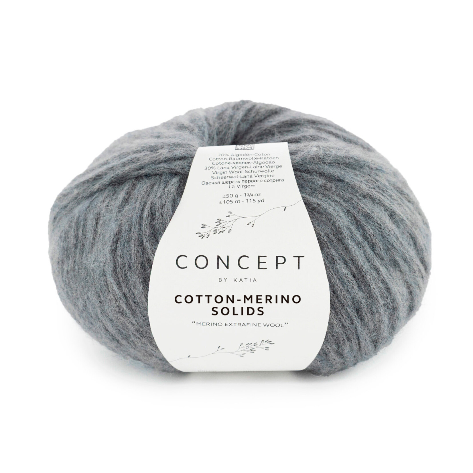 Katia Cotton-Merino Solids 69 Grijs
