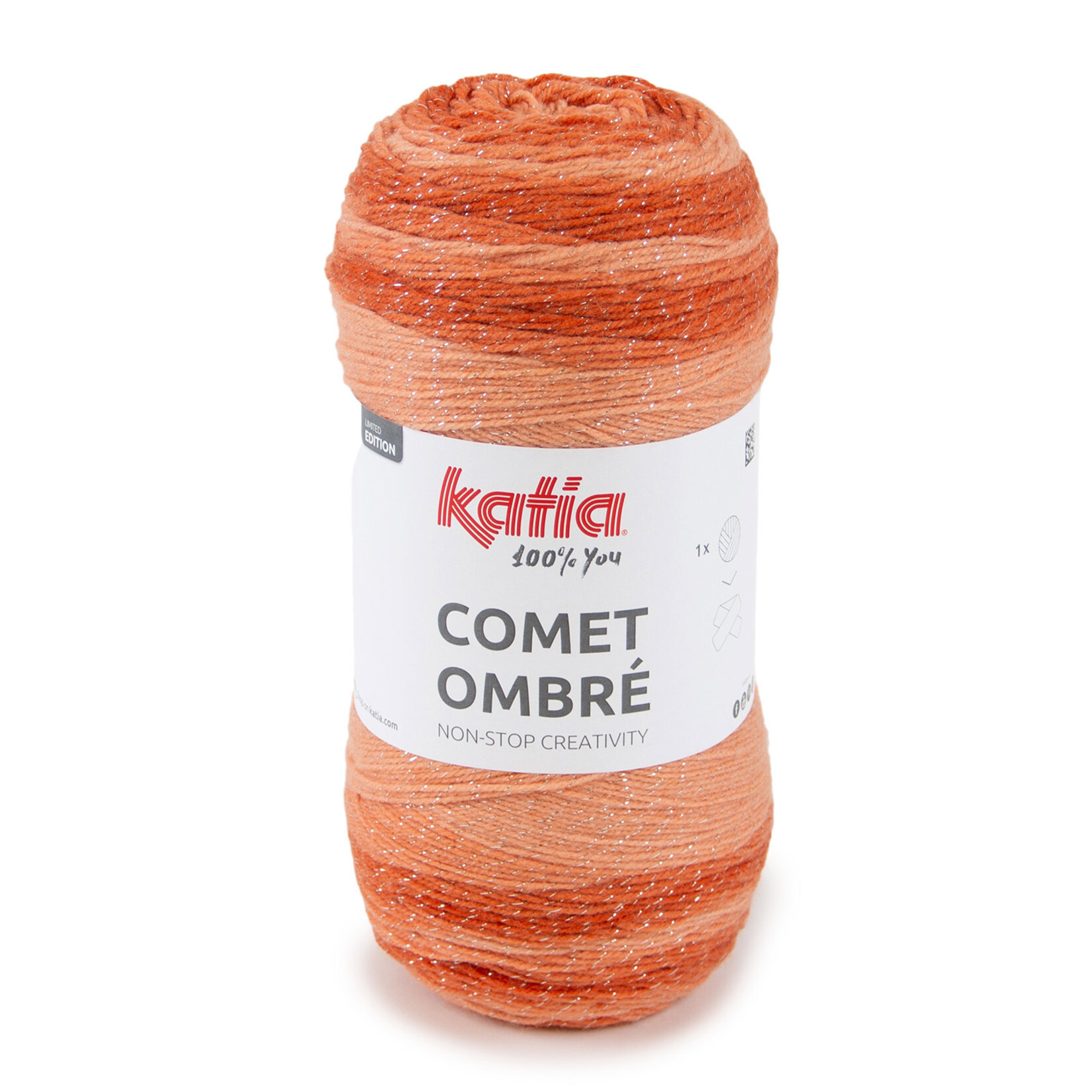 Katia Comet Ombré 102 Oranje-Zilver