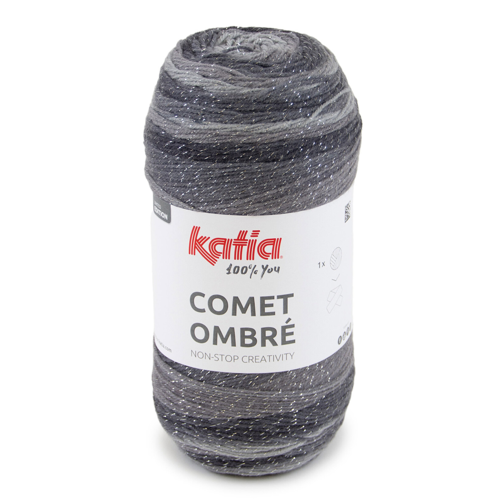 Katia Comet Ombré 104 Zwart