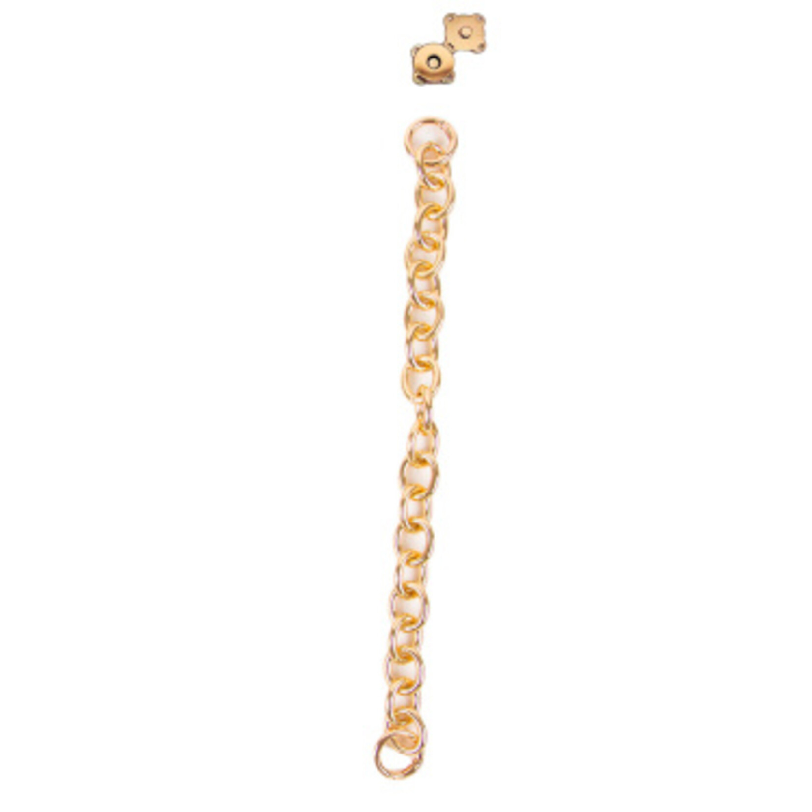 Katia Handgrepen metalen ketting 30 cm goud of zilver met magnetische sluiting