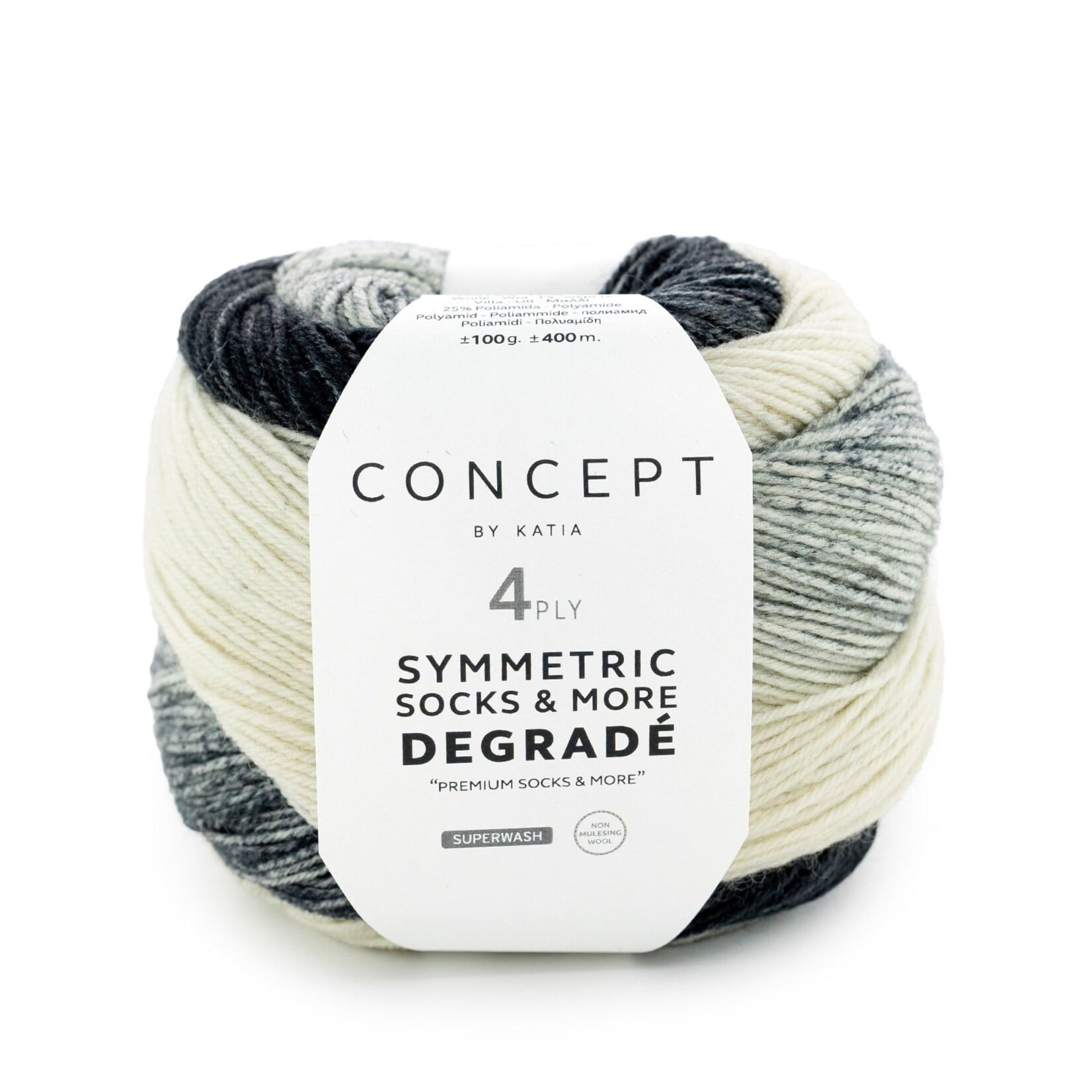 Katia Degradé Symmetric Socks 50 Wit-Zwart