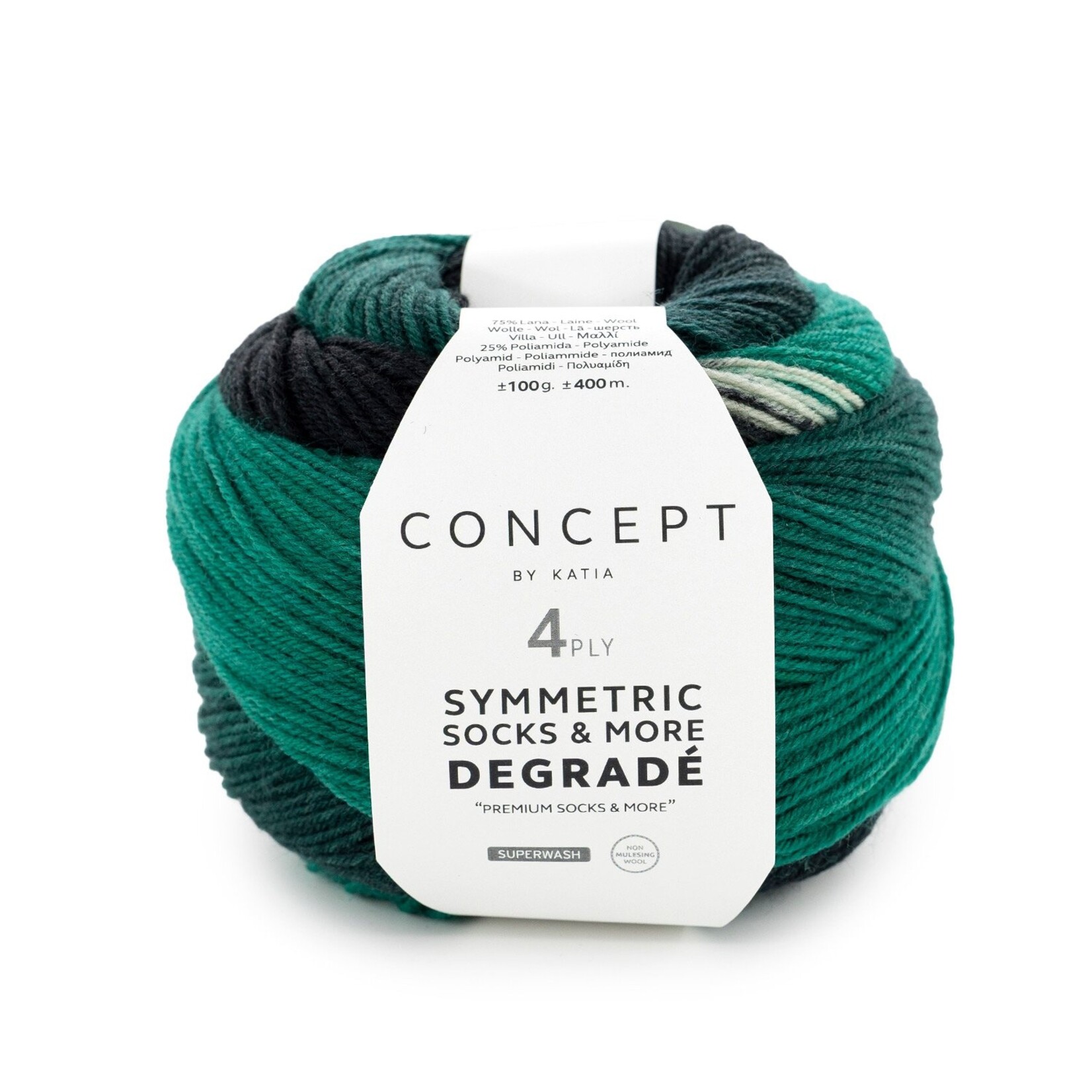 Katia Degradé Symmetric Socks 55 Groen-Zwart