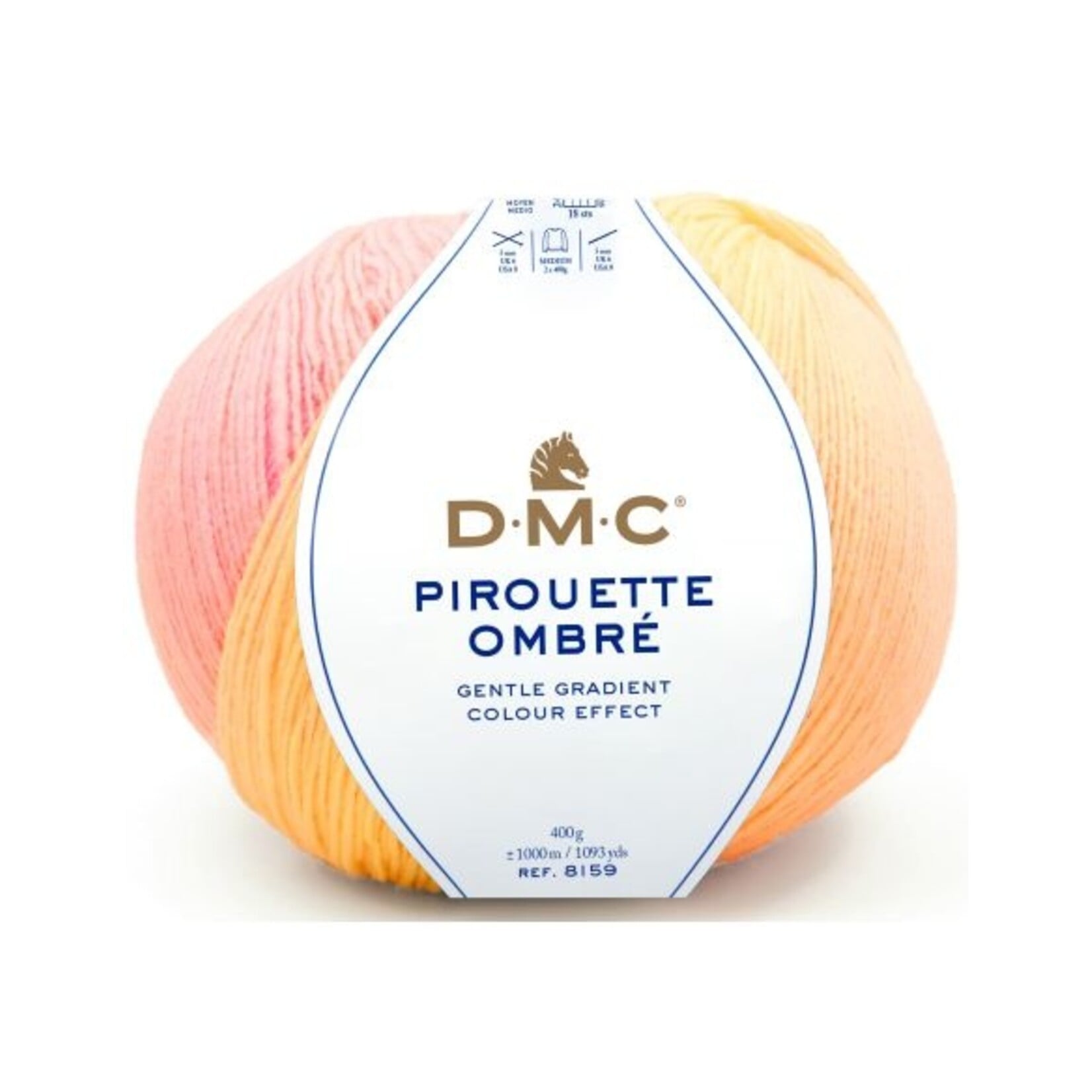 DMC Pirouette Ombre 100 Roos-Koraal-Geel