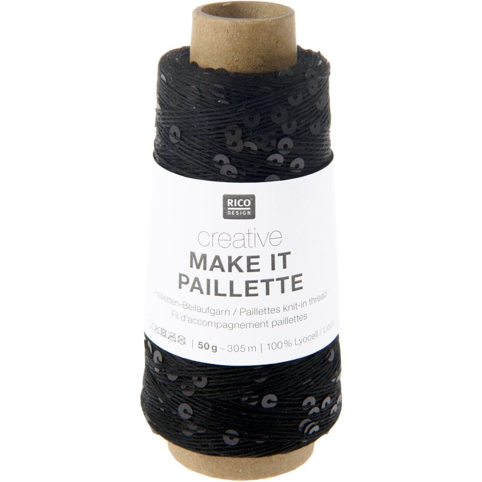 Rico Make it Paillette 6 Mat Zwart