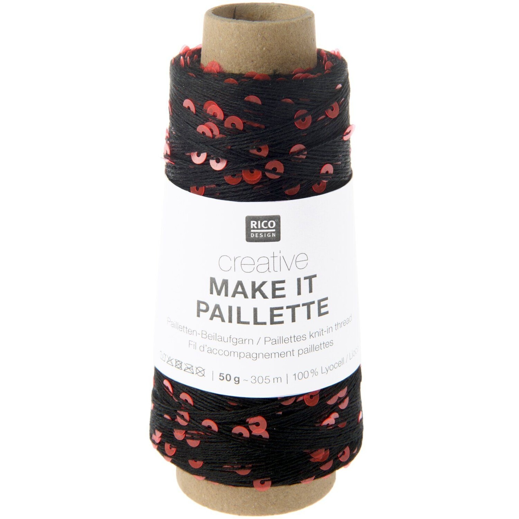 Rico Make it Paillette 7 Zwart Neon