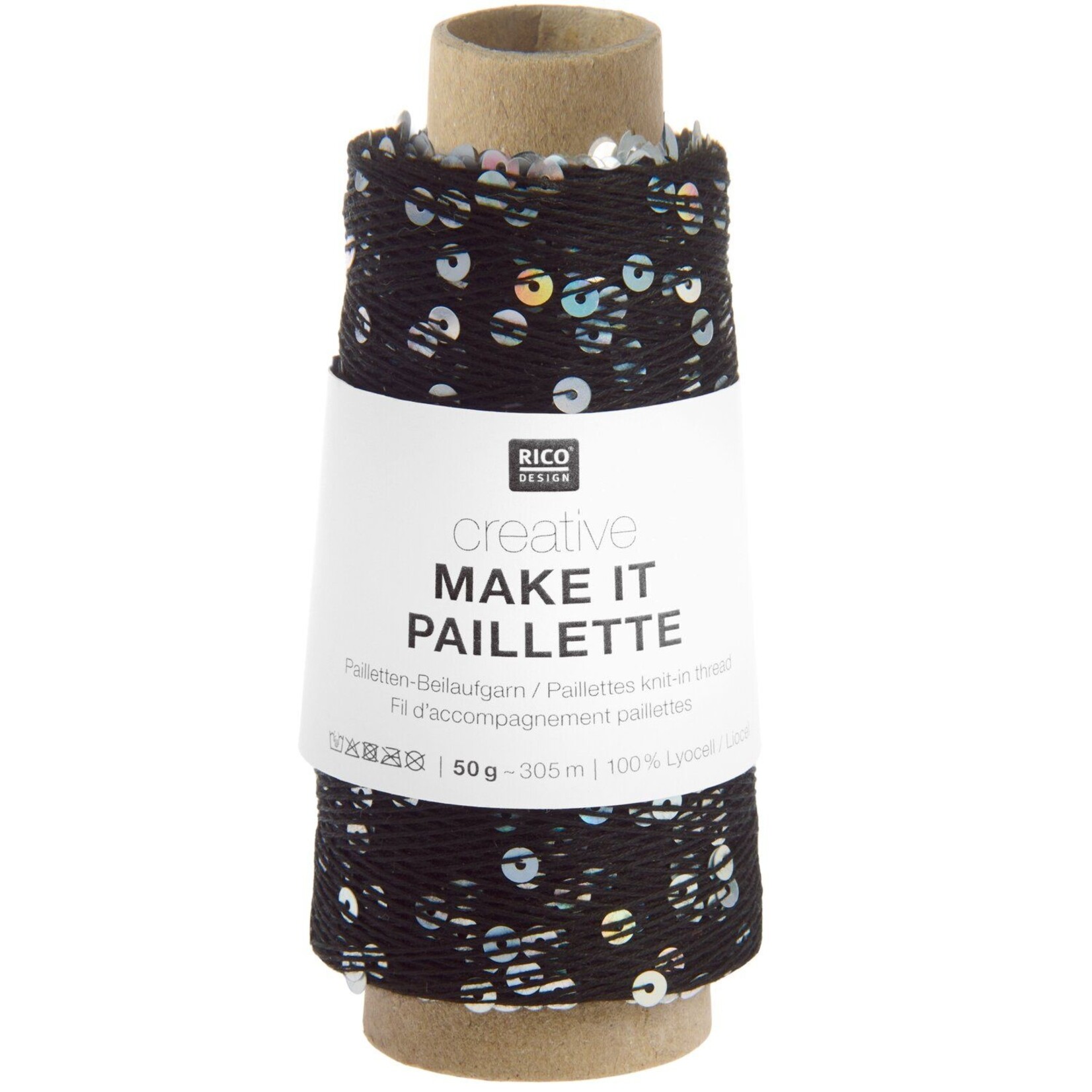 Rico Make it Paillette 12 Zwart-Zilver