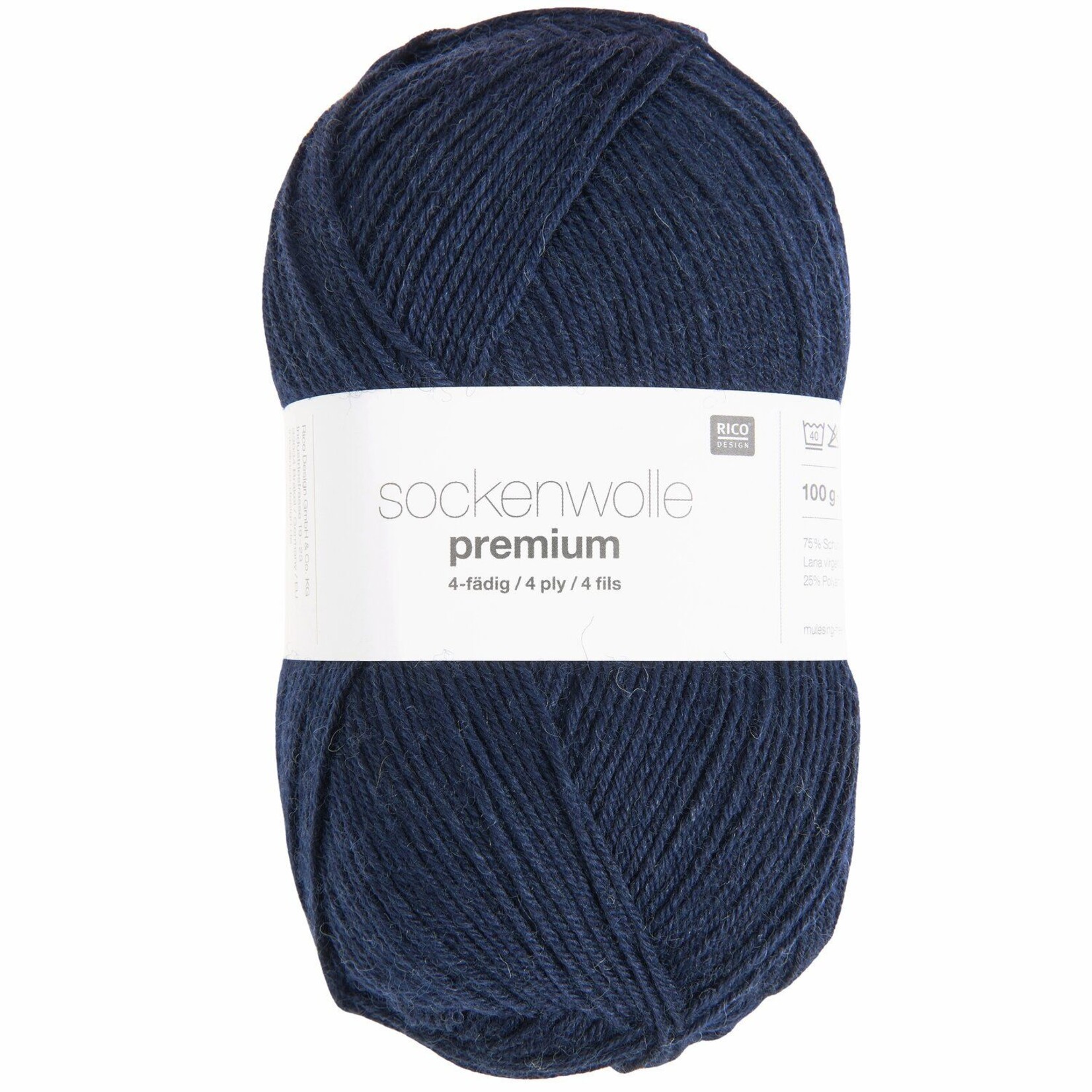 Rico Sokkenwol Premium Uni 016 Navy