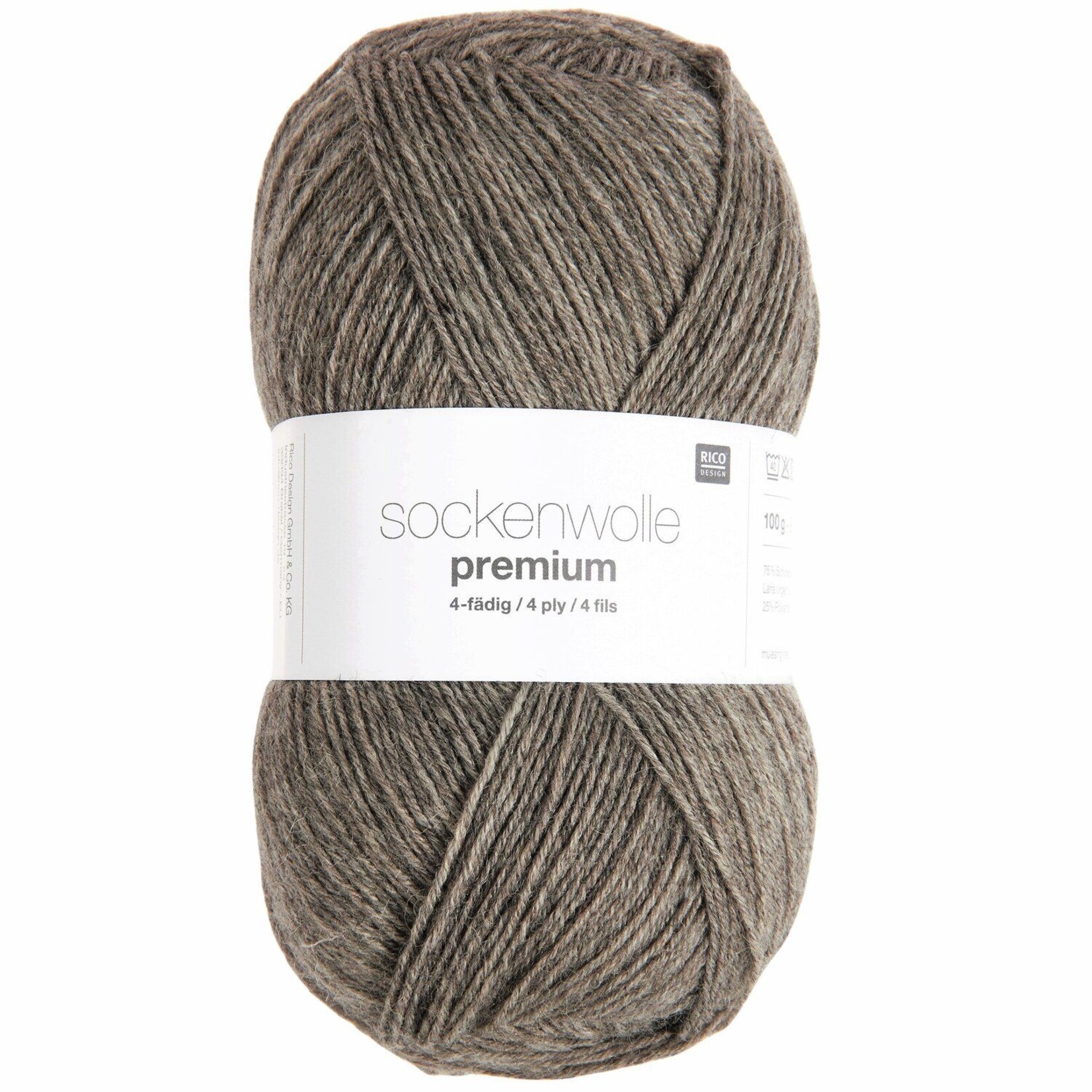 Rico Sokkenwol Premium Uni 017 Ecru Melange