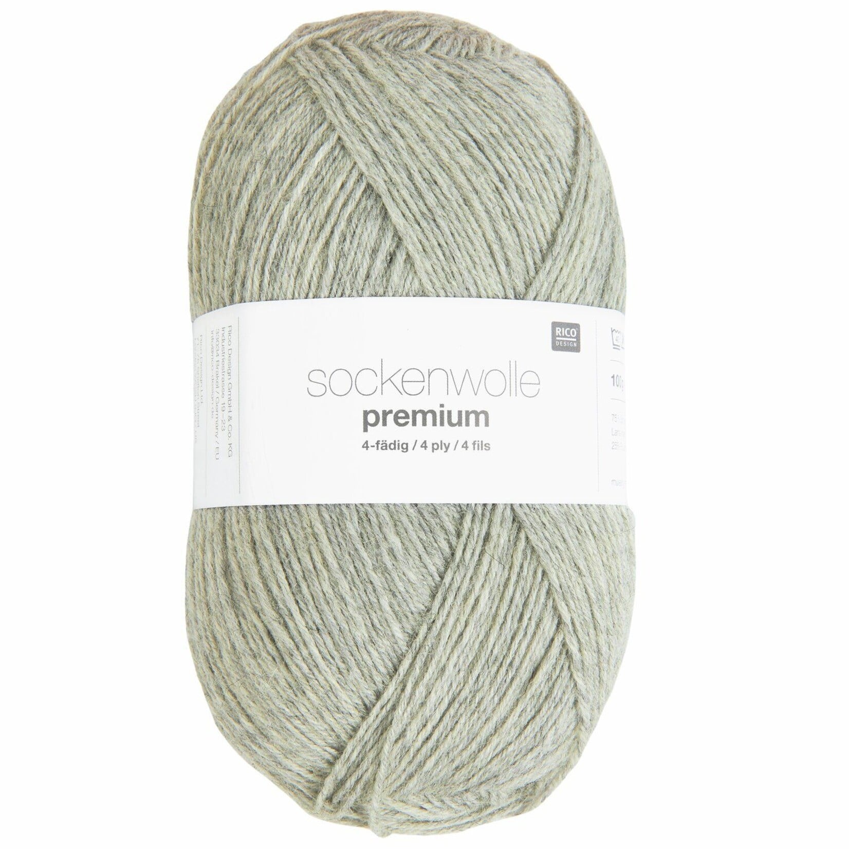 Rico Sokkenwol Premium Uni 019 Lichtgrijs Melange