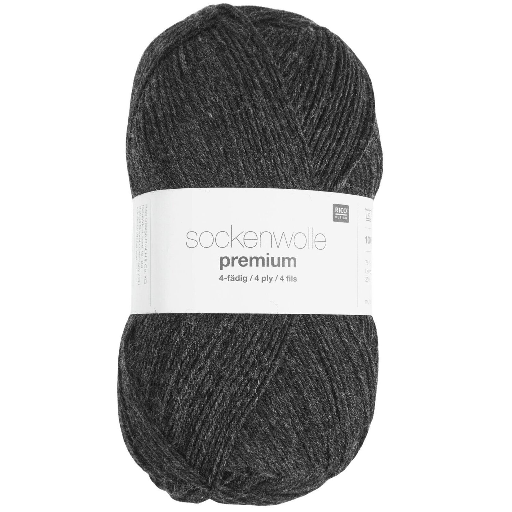 Rico Sokkenwol Premium Uni 021 Donkergrijs