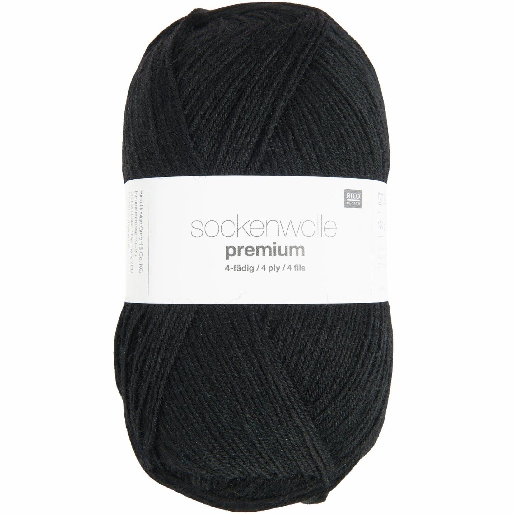 Rico Sokkenwol Premium Uni 022 Zwart