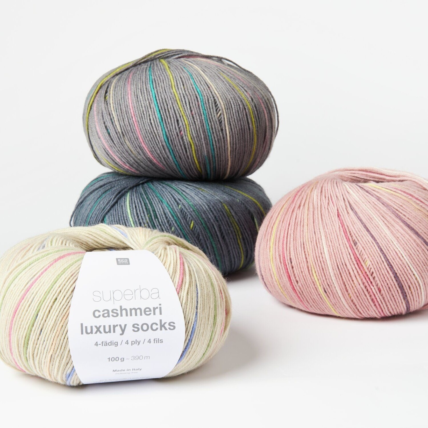 Rico Cashmeri Luxury Socks 41 Colourful Pastels