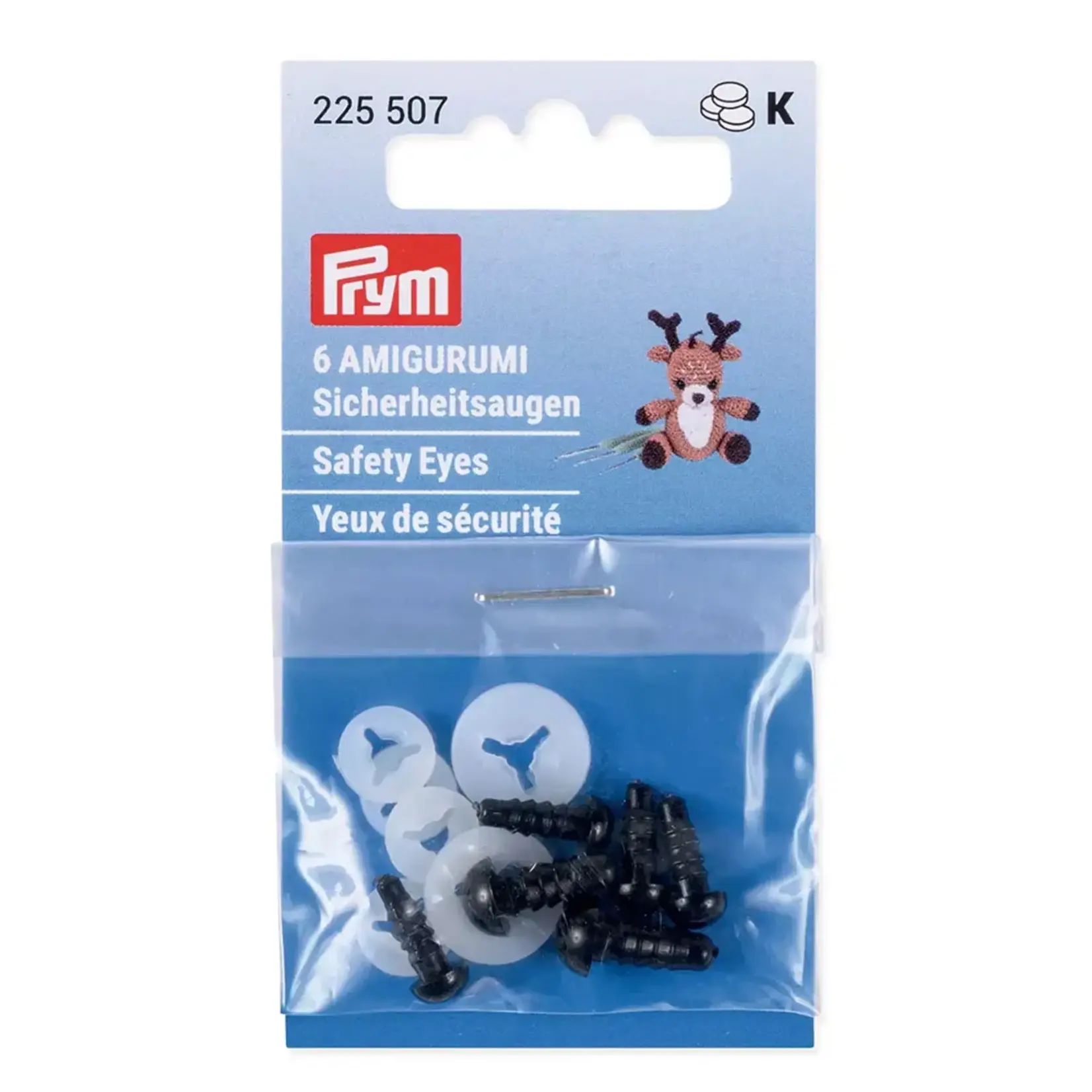 Prym Veiligheidsoogjes Zwart set 6-8 mm