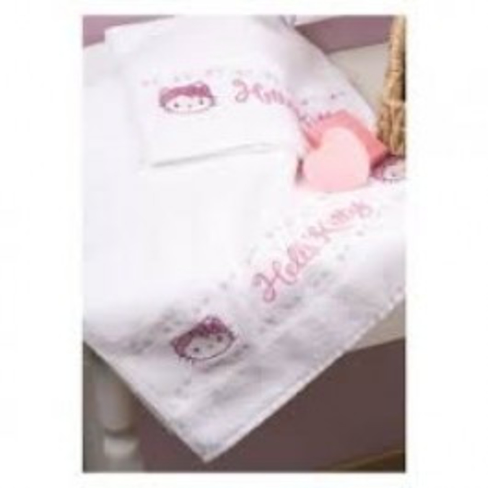 Vervaco Hello Kitty, set van 2 handdoeken 30 x 50 cm met telpatroon