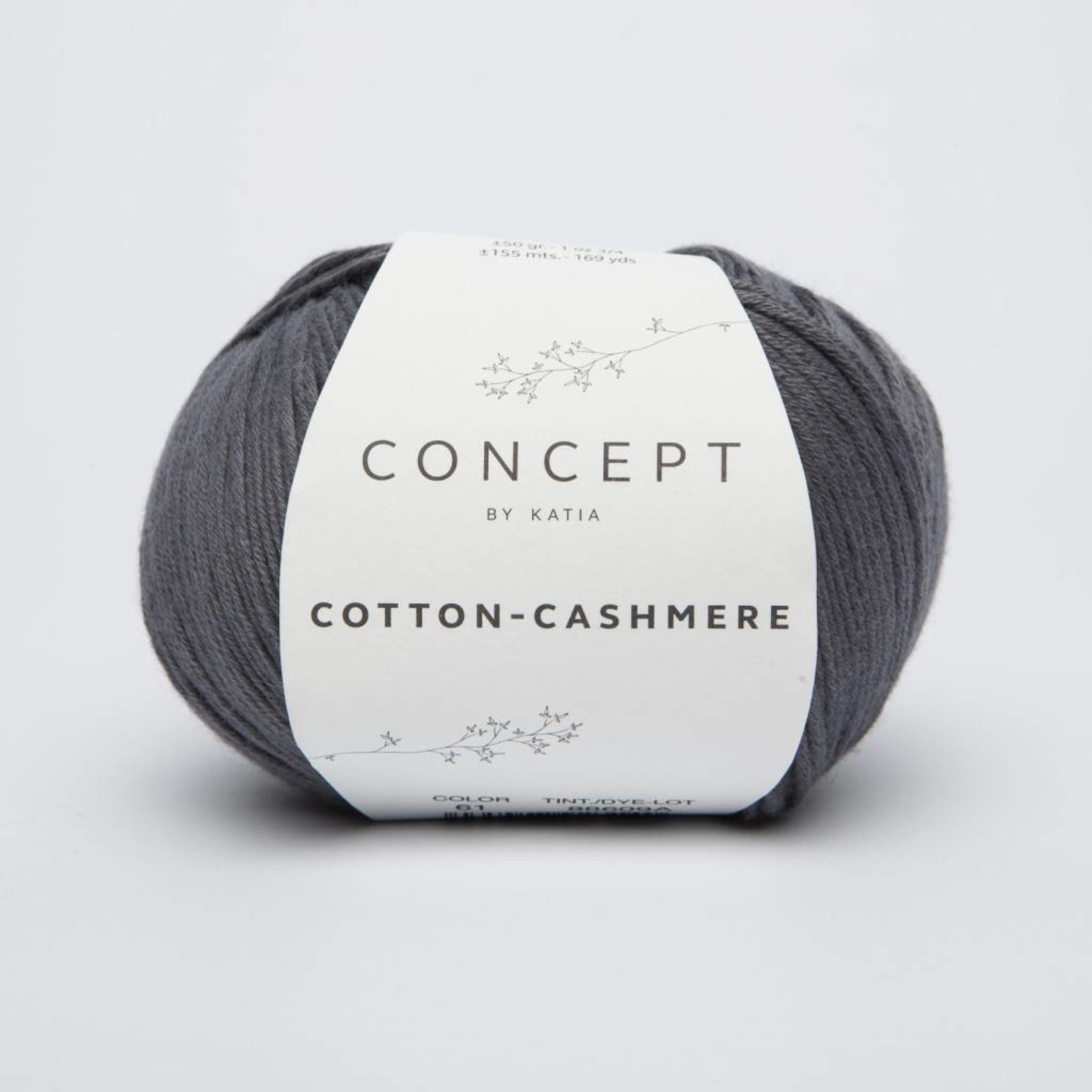 Katia Cotton Cashmere 61 Donkergrijs