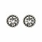 BIBA OORBELLEN Biba Earrings silver with a tulip-shaped ribbed back and a Swarovski Crystal stone