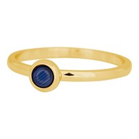 IXXXI JEWELRY RINGEN iXXXi Jewelry Washer 0.2 cm Steel Cateye Natur Navy Blue Gold