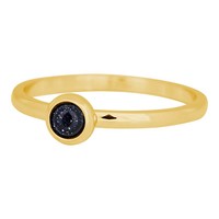 IXXXI JEWELRY RINGEN iXXXi Schmuck Washer 0,2 cm Stahl Cateye Natur Dunkel Blau Gold