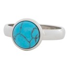 IXXXI JEWELRY RINGEN iXXXi Jewelry Vulring 0.4 cm Staal Turquoise Stone Silver 12mm